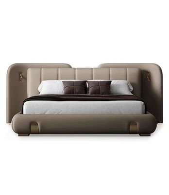 شراء سرير فاخر جلدي مخصص رئيسي 1.8 OAK PINE Bedroom King Bed online manufacture