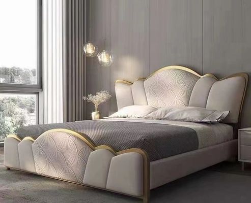 شراء أثاث غرفة نوم فندق فاخر ، سرير بحجم كينغ من الخشب الصلب online manufacture