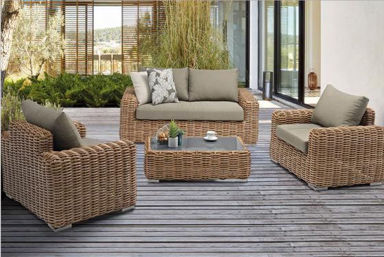 شراء مجموعة أثاث خارجي فاخر حديث فندق Garden Wicker Rattan Sofa Set online manufacture