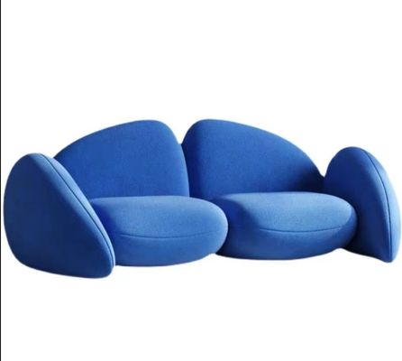 سعر جيد النمذجة الإيطالية الإبداعية فندق اللوبي الأثاث النسيج 2 شخص أريكة متصل