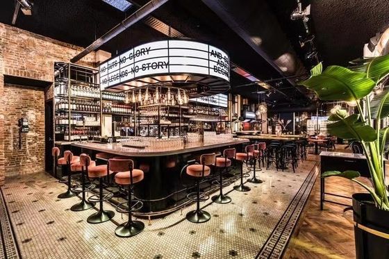 سعر جيد كراسي بار بار متعددة الألوان المقعد الخلفي العالي متصل