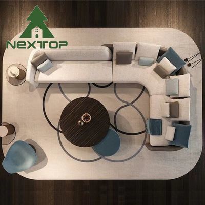 سعر جيد حلّ واحد من النسيج أريكة تصميم إيطالي تصميم فني غرفة المعيشة مجموعة ركن متصل