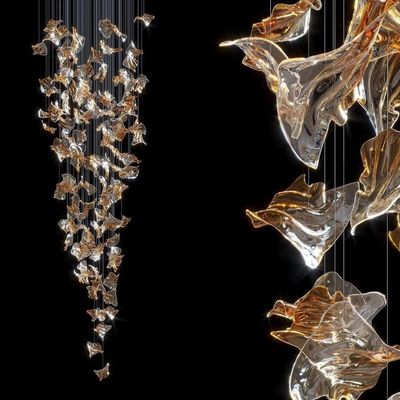 شراء DALI المعلقات الضوئية الأنيقة تصميم الأكريليك إضاءة السقف للفندق الحديث online manufacture