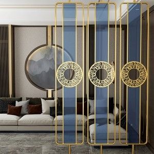 شراء ديكور الفنادق الحد الأدنى الحديث ديكور الداخلية الشاشة الفولاذ المقاوم للصدأ online manufacture