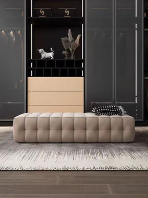 Tech Fleece Velvet Sofa Bench Bed End Stool مرحاض حذاء البراز