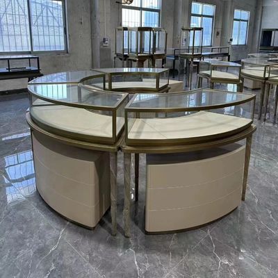 عرض مجوهرات حديثة مخصصة خزانة مستديرة مضادة للأعلى