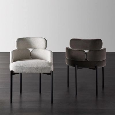 كرسي الطعام التنجيد الاقتصادي كرسي مطعم فندق Half Arc Backrest