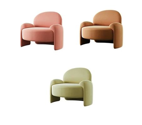 Nordic Minimalist Hotel Lobby Furniture Home Velvet Lazy Single Lounge Chair