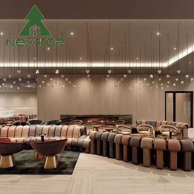سعر جيد أريكة مقعد كرتونية منحنية قابلة للتخصيص لردهة الفندق والفيلا الكبرى بحجم مخصص متصل