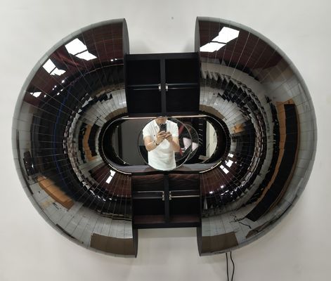 سعر جيد الدرج الرمادي المرتفع الحائط الحانة خزانة النبيذ الحائط التلقائي الزخرفة المعلقة متصل