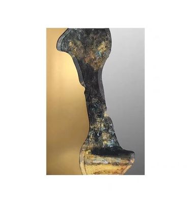 طلاء يدوي نسيج الصدأ قطعة حائطية ثلاثية الأبعاد الضوء العالي الفاخرة الطلاء الداخلي الحديث